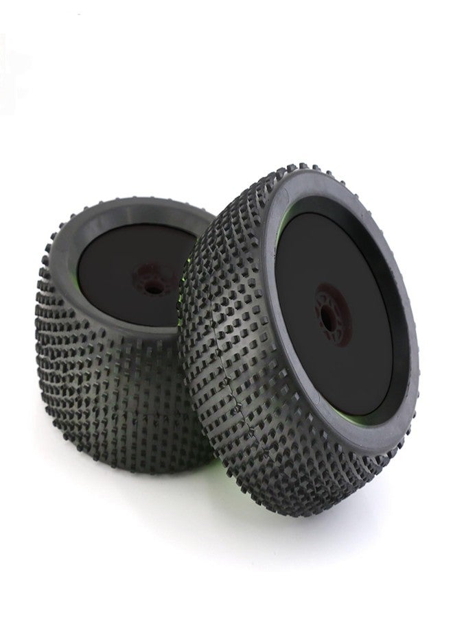 Dantenron 1/8 RC Off Road Racing Truck Tires OD 5.51" and Wheels Rims 17mm Hex for 1:8 Buggy Truck Car Traxxas Arrma Kraton Typhon 6S 3S Talion 6S Losi 8ight HPI Vorza Flux Kyosho Hobao 4PCS (Black) - Image 4
